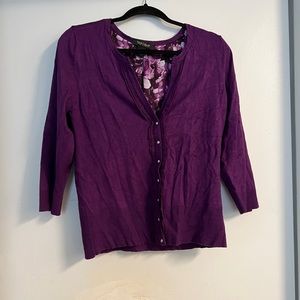 A lightweight purple sweater